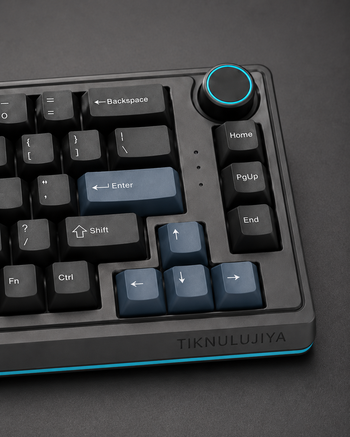 Tiknulujiya OrbitRail 75% Keyboard with Media Controls and Rotary Knob