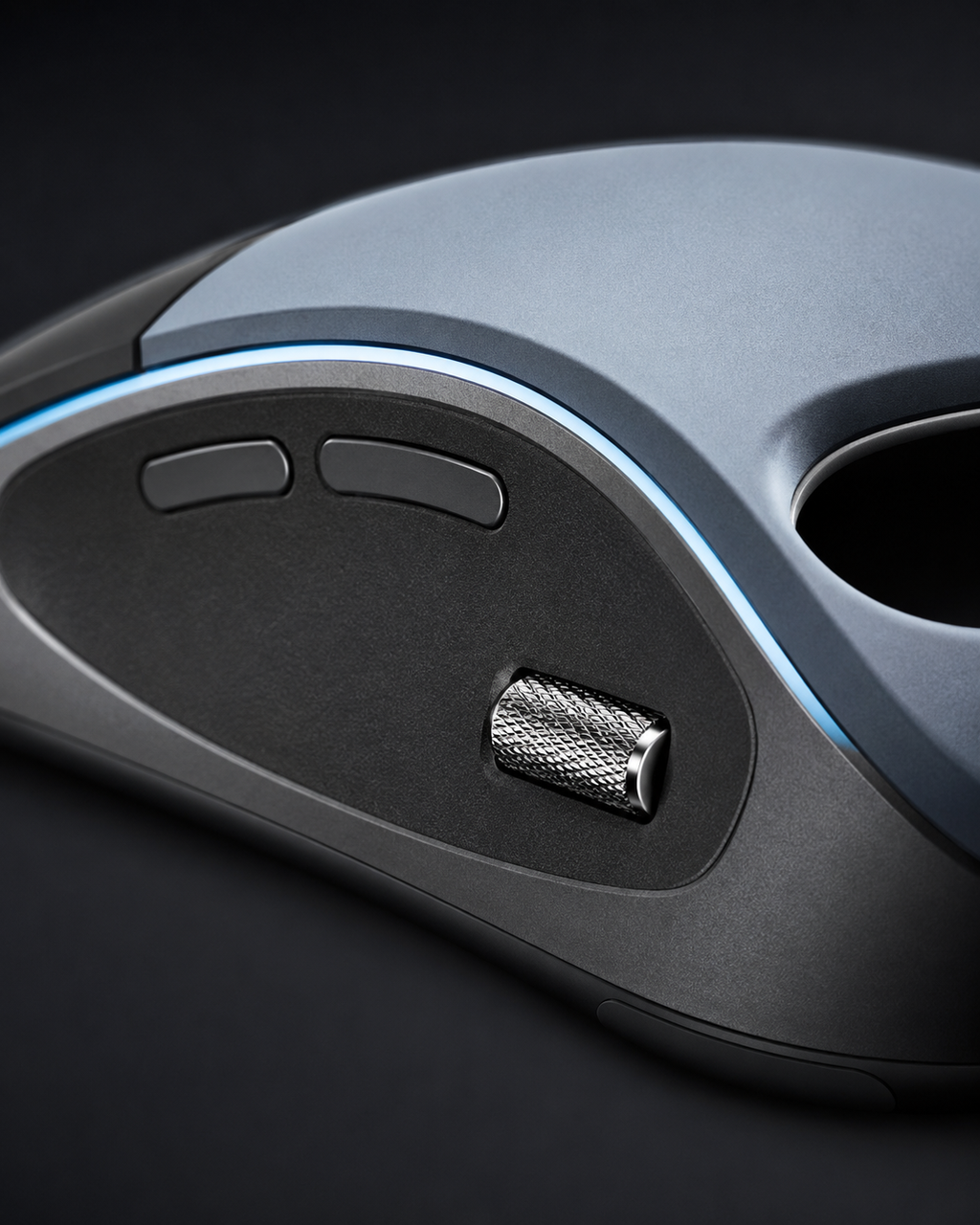 Tiknulujiya HaloSpine Wireless Mouse with Hollow-Bridge Design and Dual Scroll Wheels